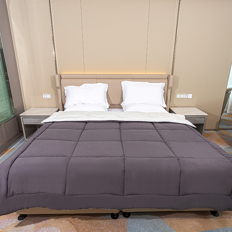 Grey Ull Séasúr Duvet Insert - Dearadh Bosca Comporter Comporter Óstán Cuilt Lightweight Óstán le cluaisíní cúinne